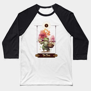 "The Fool" Frog Tarot Card Baseball T-Shirt